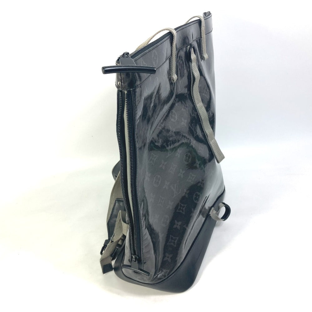 LOUIS VUITTON M43900 Monogram Eclipse Glaze Zip Tote Rucksack/Handbag/2-Way Bag/Tote Bag, Vinyl, Men's, Black