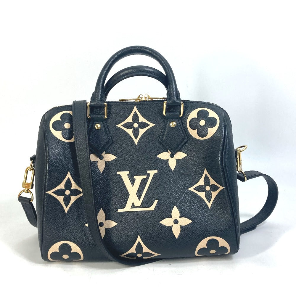 LOUIS VUITTON M58947 モノグラムアンプラント スピーディバンドリエール25 2WAY ハンドバッグ ミニボストンバッグ 斜め掛け ボストンバッグ モノグラムアンプラントレザー レディース ブラック