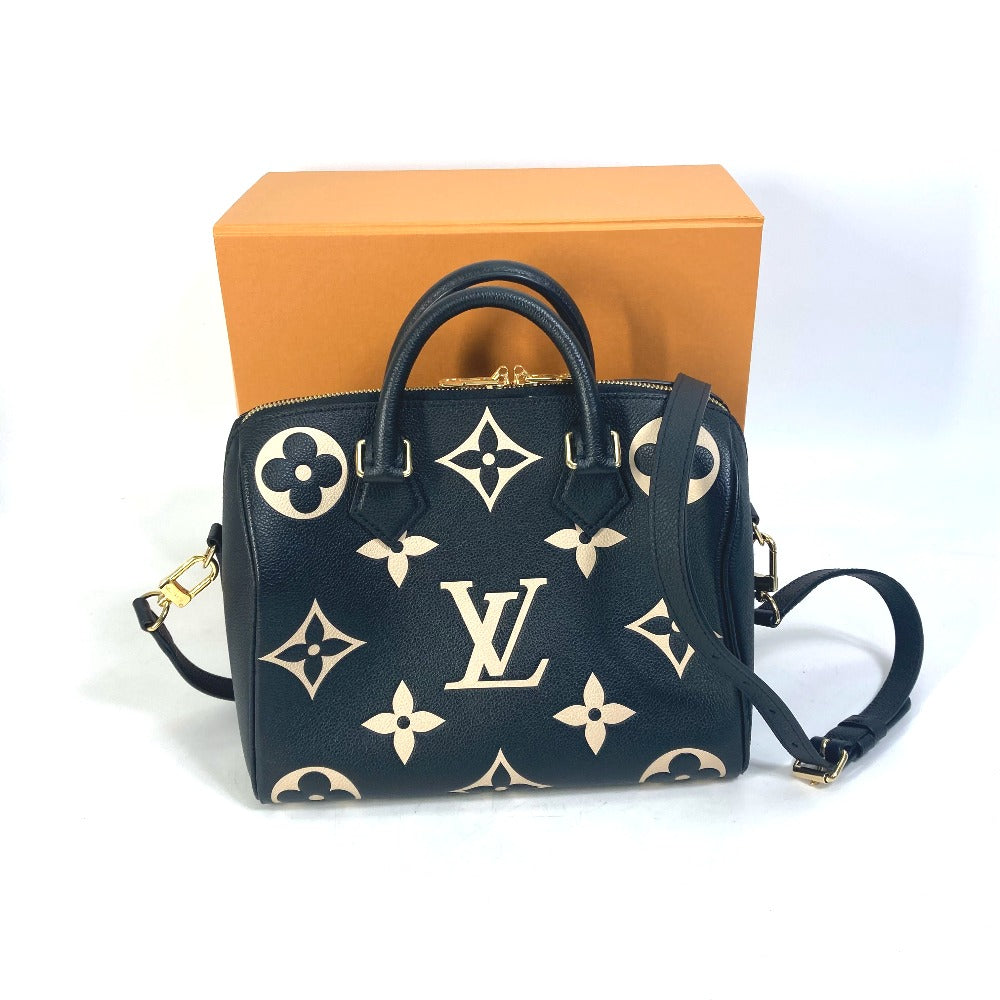 LOUIS VUITTON M58947 モノグラムアンプラント スピーディバンドリエール25 2WAY ハンドバッグ ミニボストンバッグ 斜め掛け ボストンバッグ モノグラムアンプラントレザー レディース ブラック