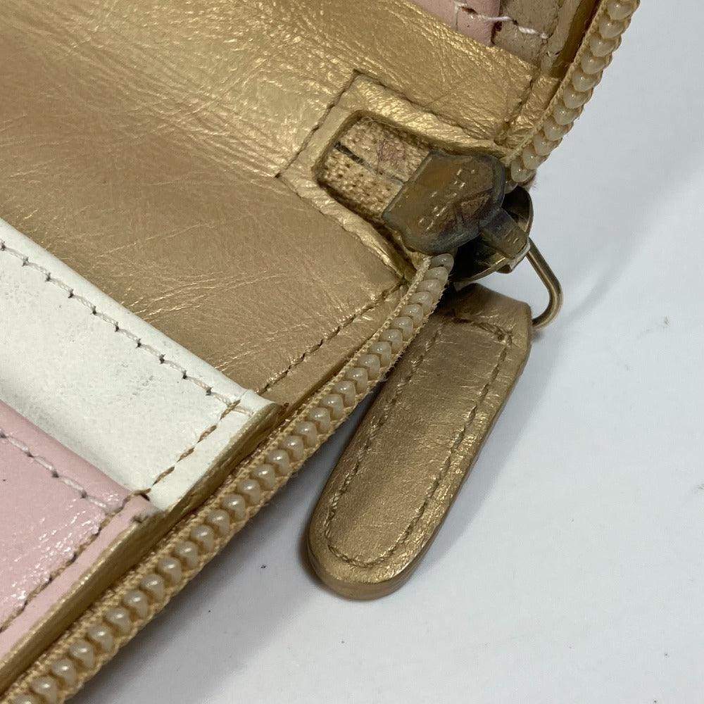 CHANEL Coco Mark CC Matelasse Quilted Round Zip Long Wallet in Calfskin, Gold