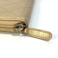 CHANEL Coco Mark CC Matelasse Quilted Round Zip Long Wallet in Calfskin, Gold