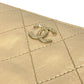 CHANEL Coco Mark CC Matelasse Quilted Round Zip Long Wallet in Calfskin, Gold