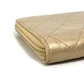 CHANEL Coco Mark CC Matelasse Quilted Round Zip Long Wallet in Calfskin, Gold