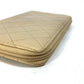 CHANEL Coco Mark CC Matelasse Quilted Round Zip Long Wallet in Calfskin, Gold