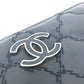 CHANEL Coco Mark CC Matelasse Quilted Zip-Around Long Wallet in Lambskin, Black