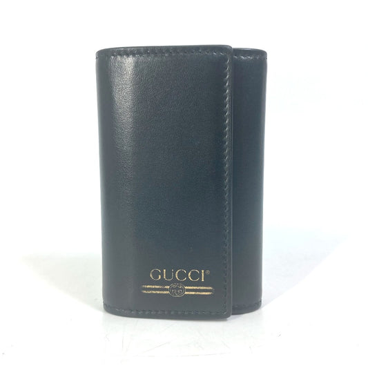 GUCCI 547588 ロゴ 6連 鍵 キーケース レザー レディース ブラック