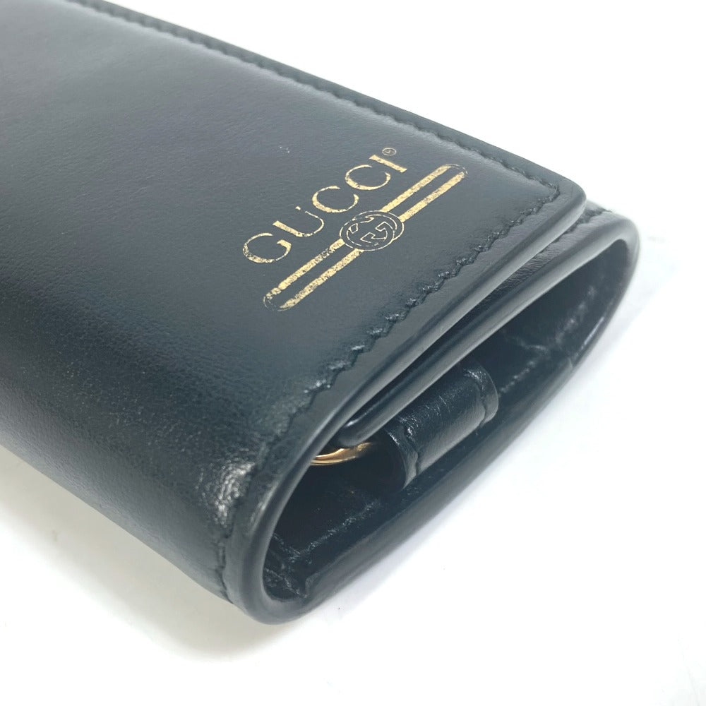 GUCCI 547588 Logo 6-Key Leather Key Case, Women's, Black