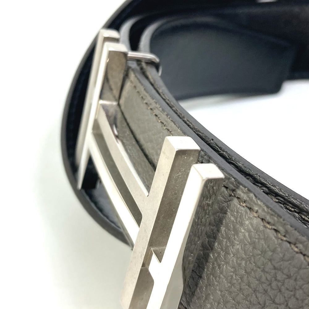 HERMES Hベルト アッシュ オ カレ ベルト トゴ レディース ブロン/ノワール グレー