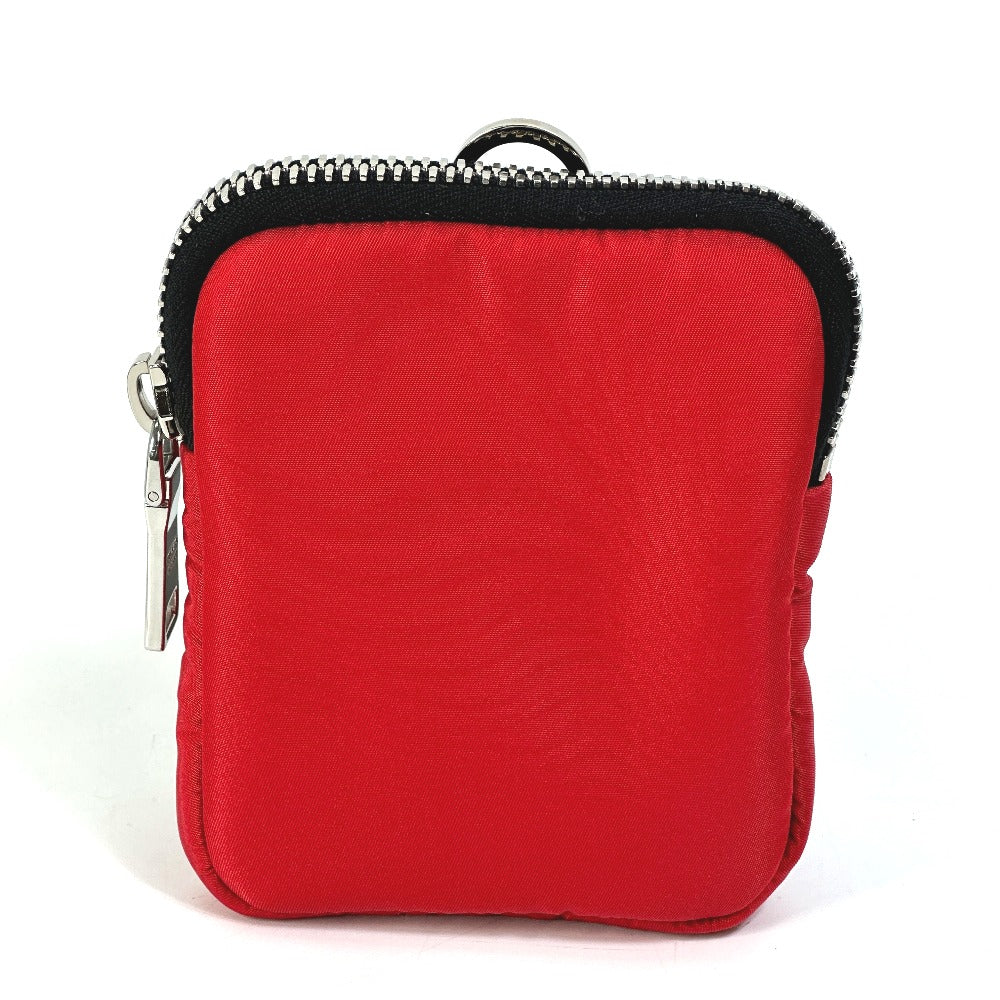 PRADA 2NA026 Triangle Logo TESSUTO SOFT Two-Tone Pouch in Nylon, Red, Men's