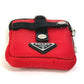 PRADA 2NA026 Triangle Logo TESSUTO SOFT Two-Tone Pouch in Nylon, Red, Men's