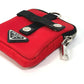 PRADA 2NA026 Triangle Logo TESSUTO SOFT Two-Tone Pouch in Nylon, Red, Men's