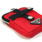 PRADA 2NA026 Triangle Logo TESSUTO SOFT Two-Tone Pouch in Nylon, Red, Men's