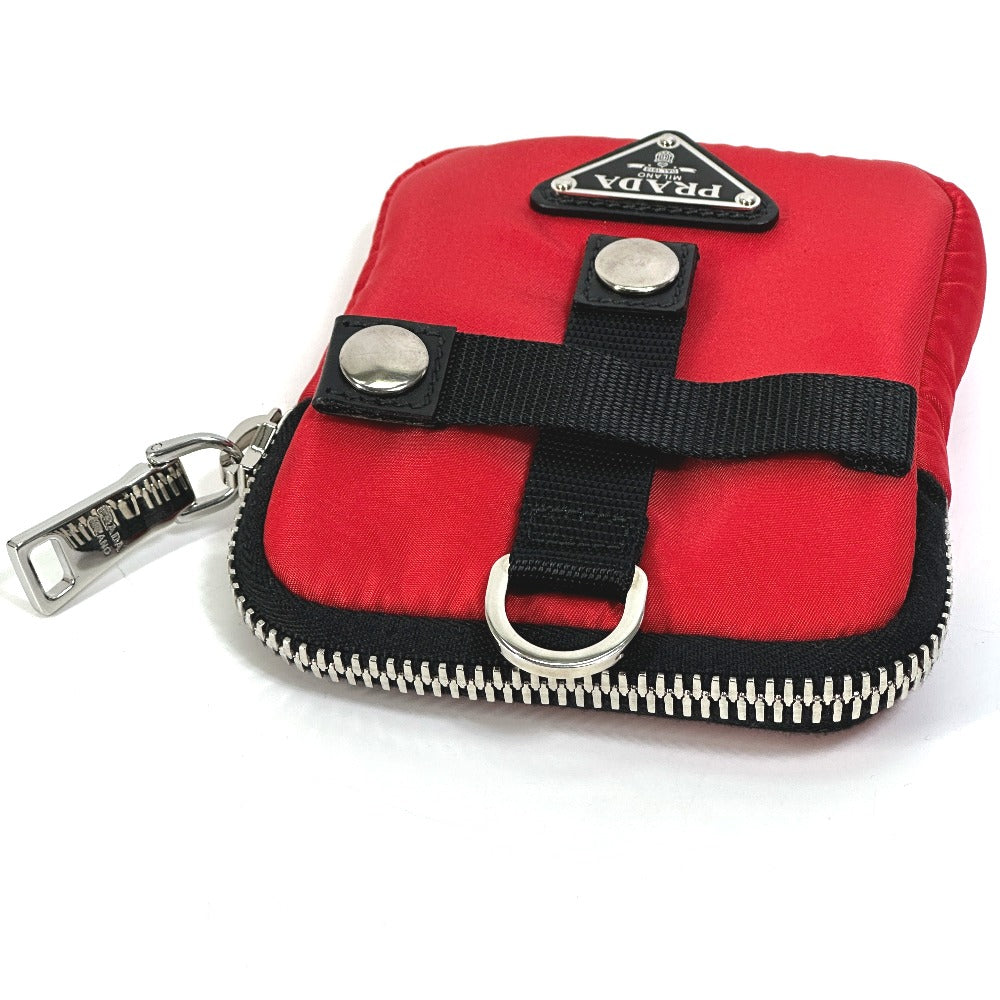 PRADA 2NA026 Triangle Logo TESSUTO SOFT Two-Tone Pouch in Nylon, Red, Men's
