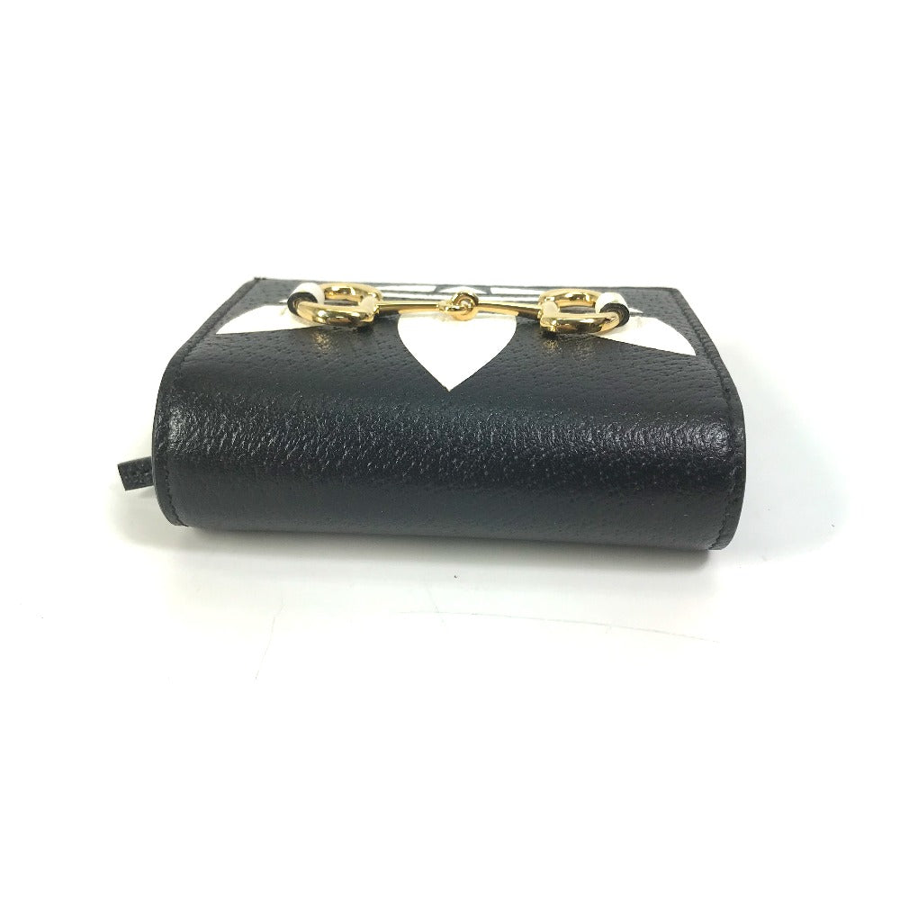 GUCCI 702248 Logo Adidas Collaboration Shoulder Wallet Pochette Crossbody Bifold Wallet Leather Women's Black