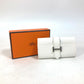 HERMES H hardware Bearn 4-key key case, Epsom leather, unisex, white