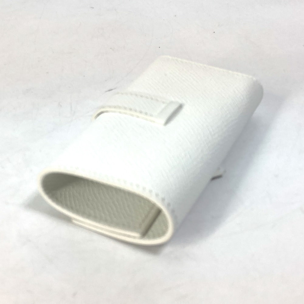 HERMES H hardware Bearn 4-key key case, Epsom leather, unisex, white