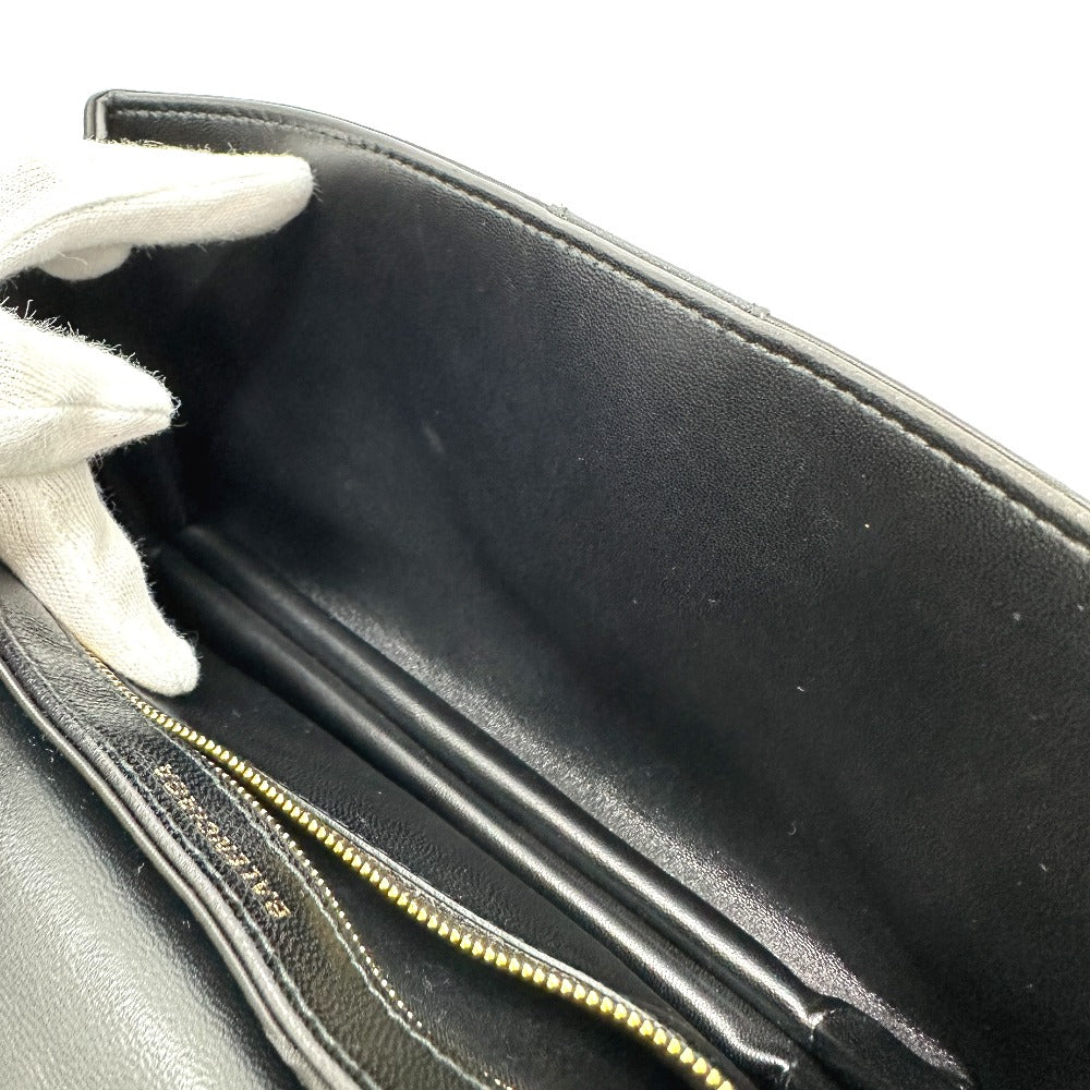BALENCIAGA 580161 Logo SHIFT BAG M 2-Way Shoulder Bag in Nylon/Leather, Black