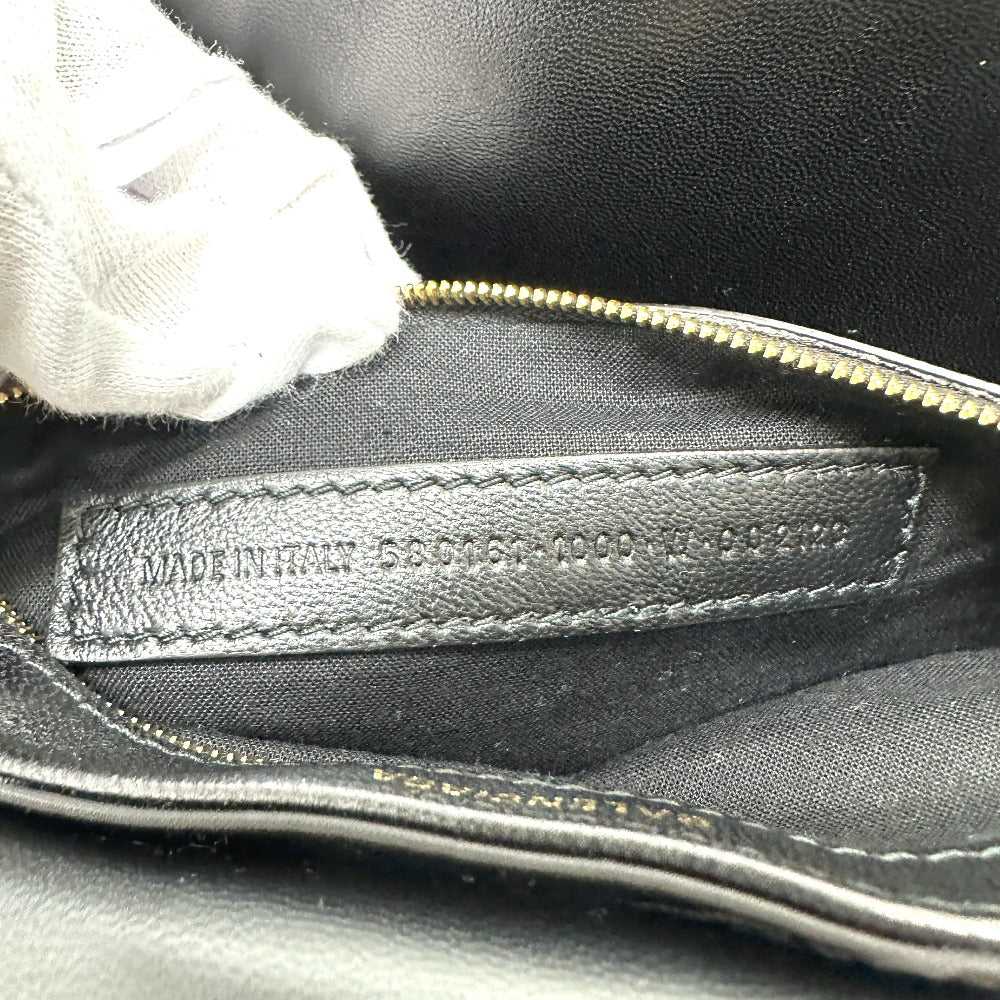 BALENCIAGA 580161 Logo SHIFT BAG M 2-Way Shoulder Bag in Nylon/Leather, Black