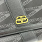 BALENCIAGA 580161 Logo SHIFT BAG M 2-Way Shoulder Bag in Nylon/Leather, Black