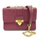 LOUIS VUITTON M43393 Monogram Empreinte Saint-Sulpice PM Chain Bag, Pochette, Crossbody Shoulder Bag in Monogram Empreinte Leather, Red