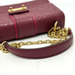 LOUIS VUITTON M43393 Monogram Empreinte Saint-Sulpice PM Chain Bag, Pochette, Crossbody Shoulder Bag in Monogram Empreinte Leather, Red