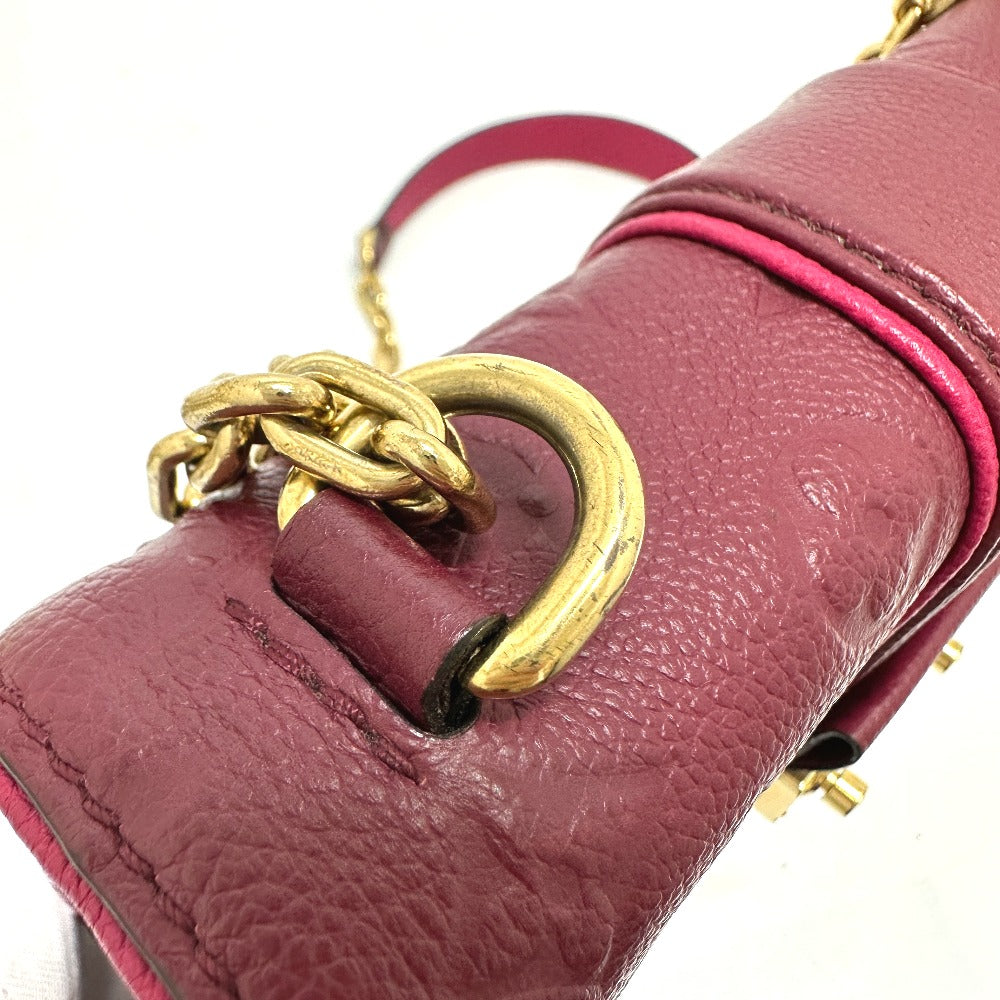 LOUIS VUITTON M43393 Monogram Empreinte Saint-Sulpice PM Chain Bag, Pochette, Crossbody Shoulder Bag in Monogram Empreinte Leather, Red