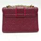 LOUIS VUITTON M43393 Monogram Empreinte Saint-Sulpice PM Chain Bag, Pochette, Crossbody Shoulder Bag in Monogram Empreinte Leather, Red