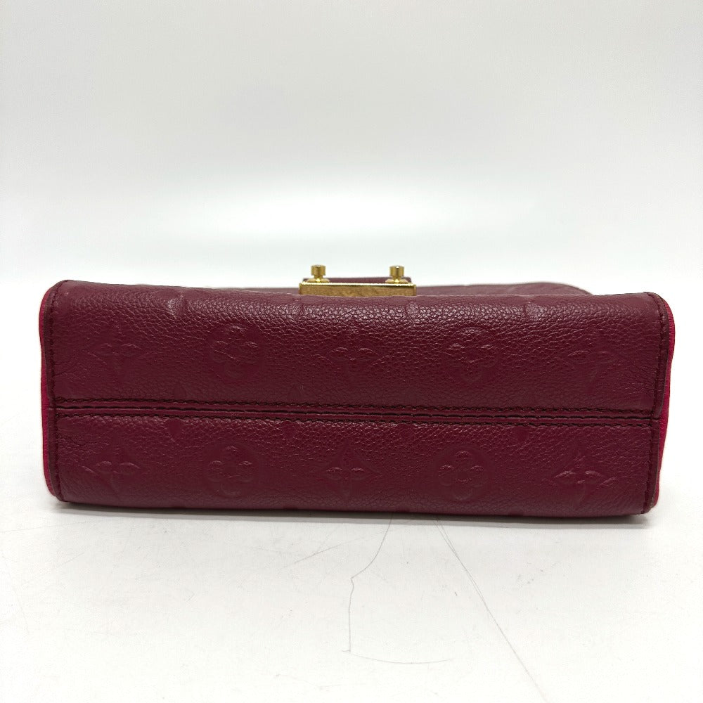 LOUIS VUITTON M43393 Monogram Empreinte Saint-Sulpice PM Chain Bag, Pochette, Crossbody Shoulder Bag in Monogram Empreinte Leather, Red