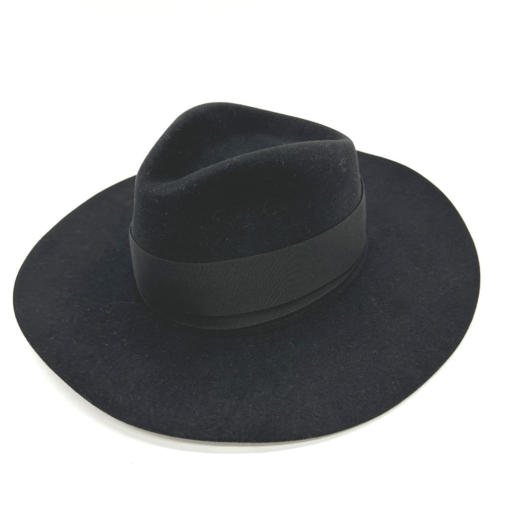 HERMES Minicoo Heart Faubourg Love Hat, Felt Wool, Women's, Black
