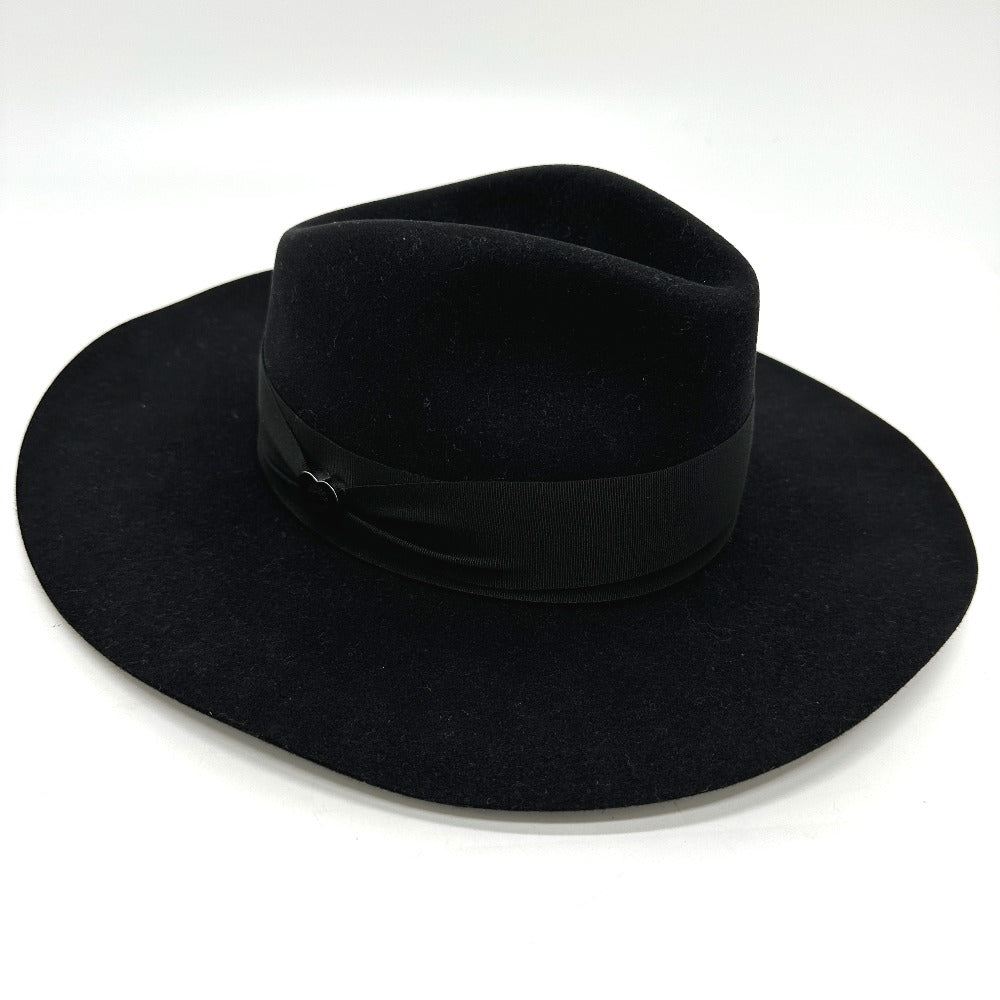HERMES Minicoo Heart Faubourg Love Hat, Felt Wool, Women's, Black