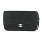 CHANEL Matelasse Chain Backpack, Velour, Women's, Black