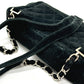 CHANEL Matelasse Chain Backpack, Velour, Women's, Black