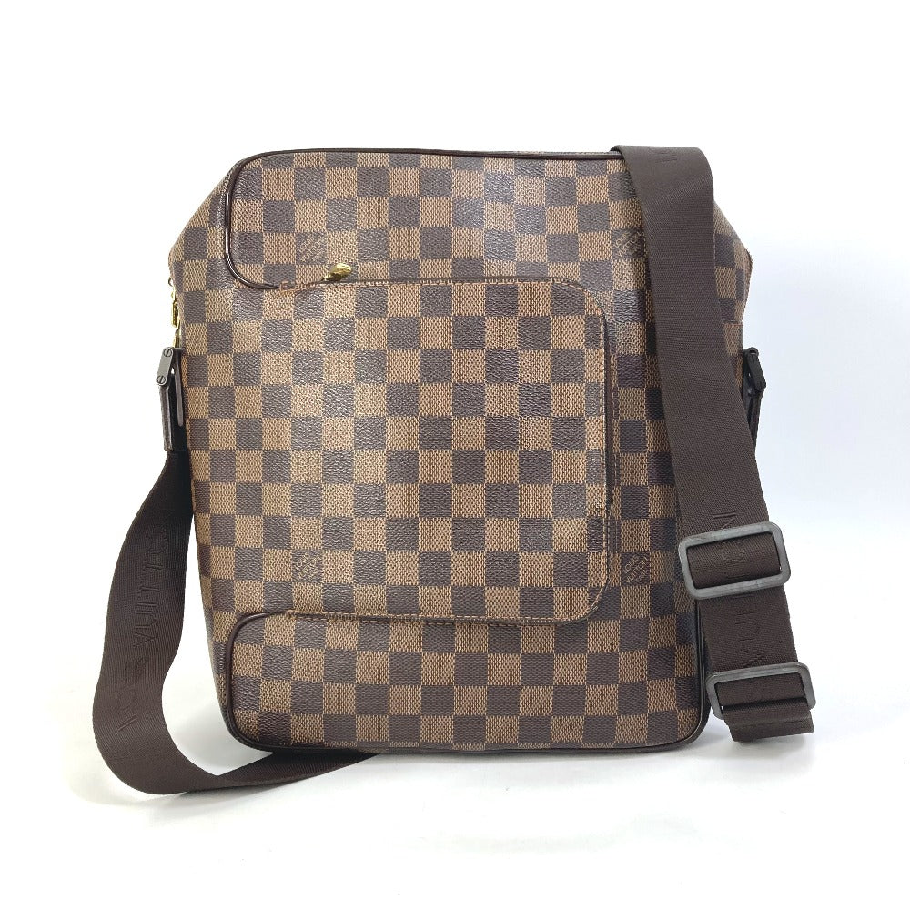 LOUIS VUITTON N41441 ダミエ オラフMM 斜め掛け ショルダーバッグ ダミエキャンバス メンズ エベヌ ブラウン