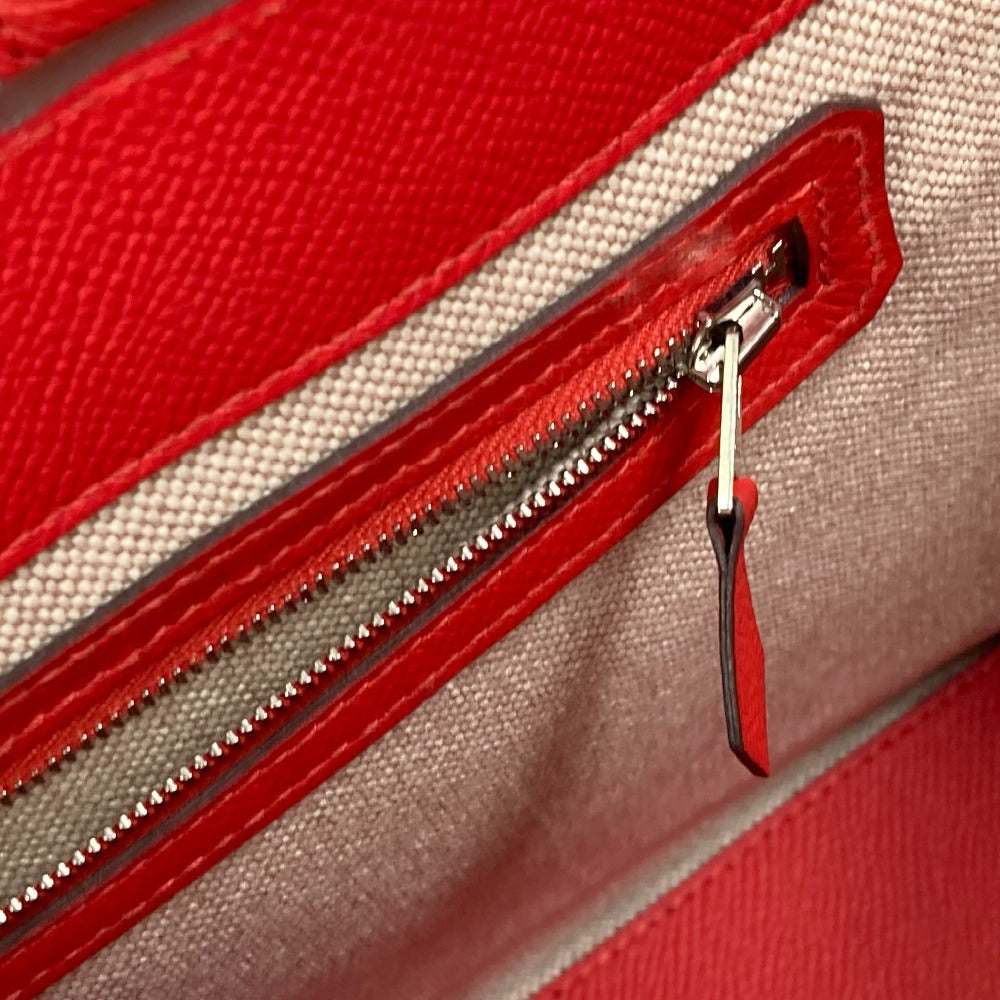 HERMES Maxi Box Cabas 30 Handbag/Tote Bag, Evercolor, Women's, Rouge Tomato, Red