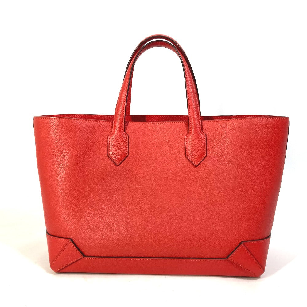 HERMES Maxi Box Cabas 30 Handbag/Tote Bag, Evercolor, Women's, Rouge Tomato, Red