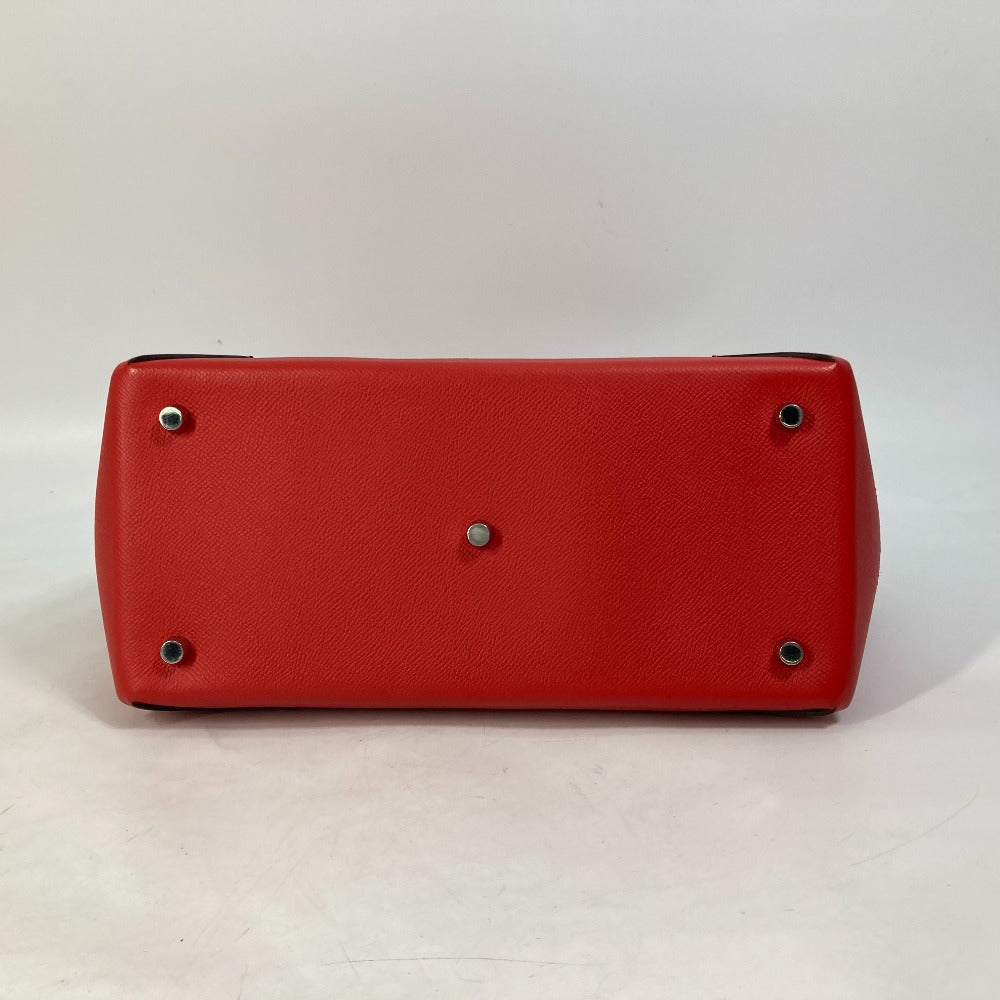 HERMES Maxi Box Cabas 30 Handbag/Tote Bag, Evercolor, Women's, Rouge Tomato, Red