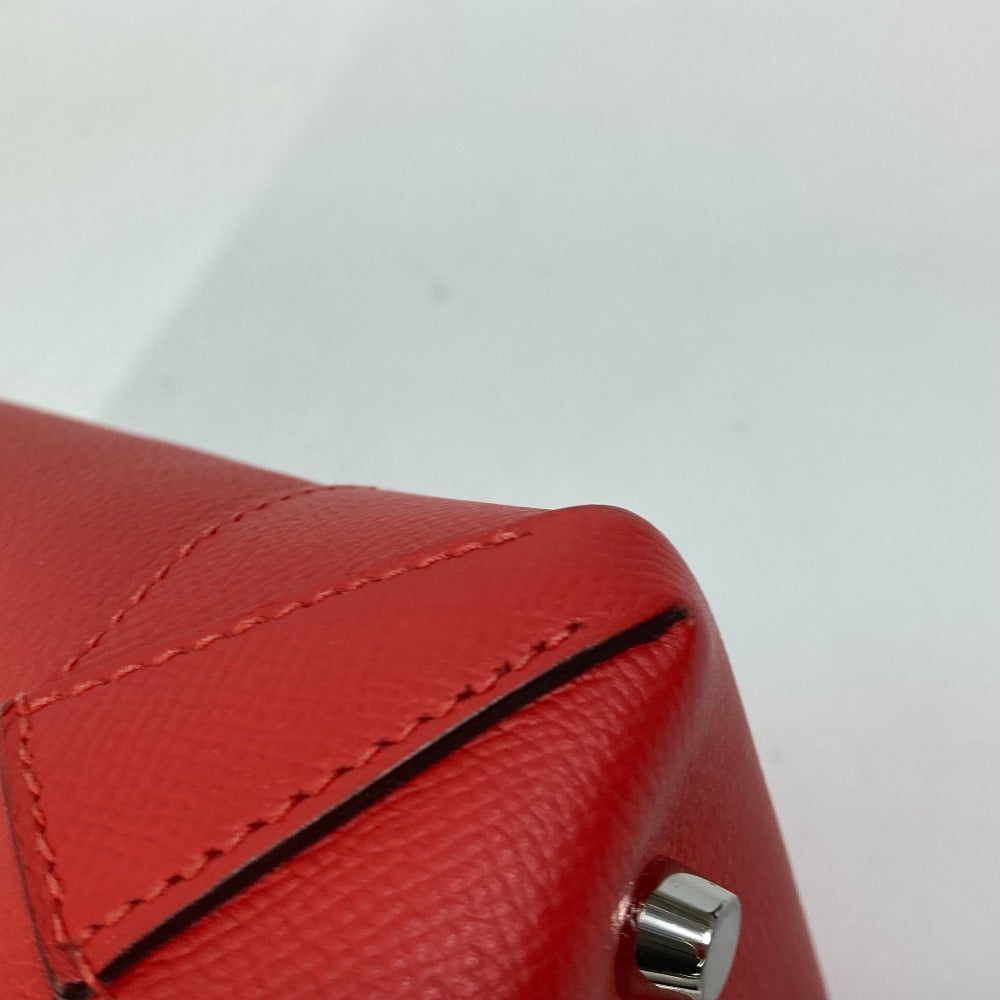 HERMES Maxi Box Cabas 30 Handbag/Tote Bag, Evercolor, Women's, Rouge Tomato, Red