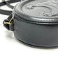 CELINE Triomphe Oval Purse Cuir Crossbody Shoulder Bag in Black Leather