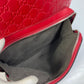 GUCCI 406370 Guccissima GG Backpack, Shima Leather, Unisex, Red