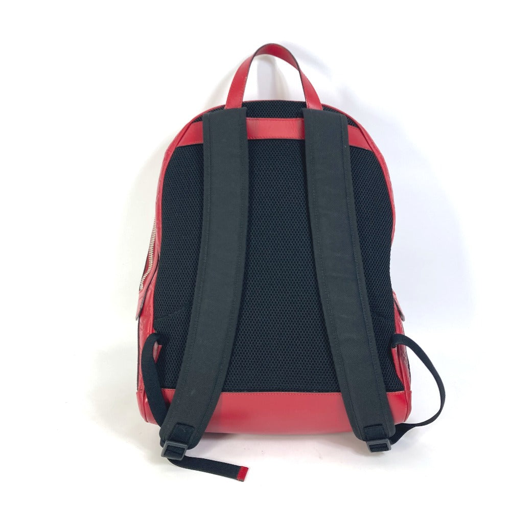 GUCCI 406370 Guccissima GG Backpack, Shima Leather, Unisex, Red