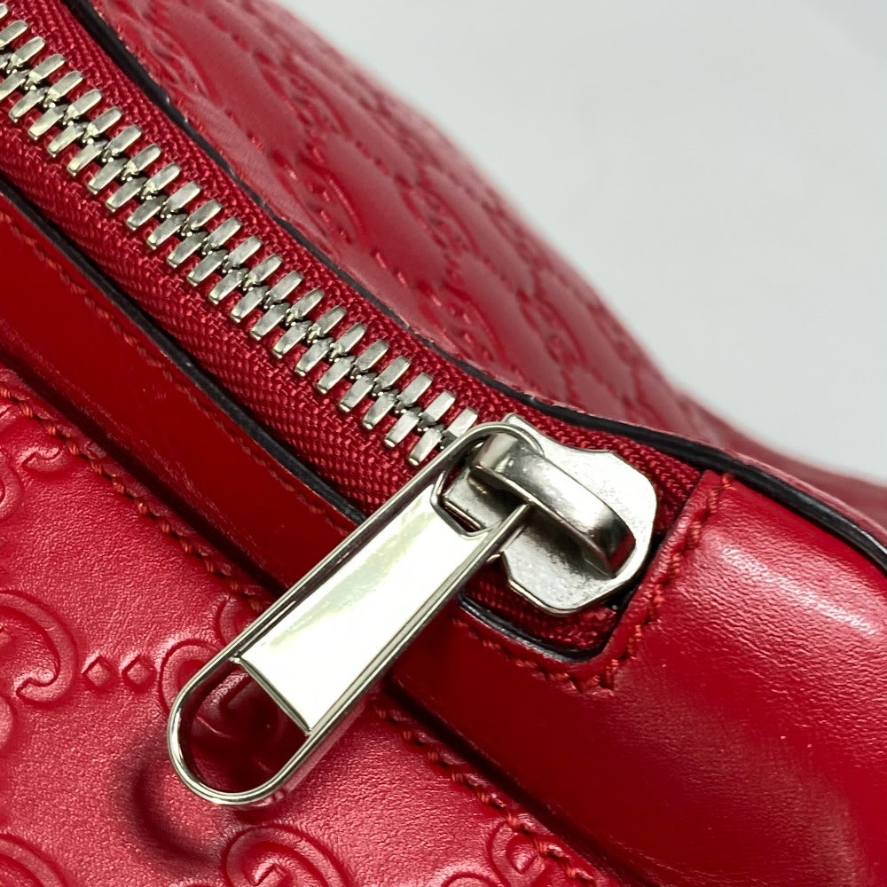 GUCCI 406370 Guccissima GG Backpack, Shima Leather, Unisex, Red