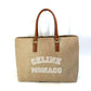 CELINE 19006 Shoulder Bag, Horizontal Cabas Logo Tote Bag, Canvas/Leather, Brown, Women's