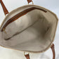 CELINE 19006 Shoulder Bag, Horizontal Cabas Logo Tote Bag, Canvas/Leather, Brown, Women's