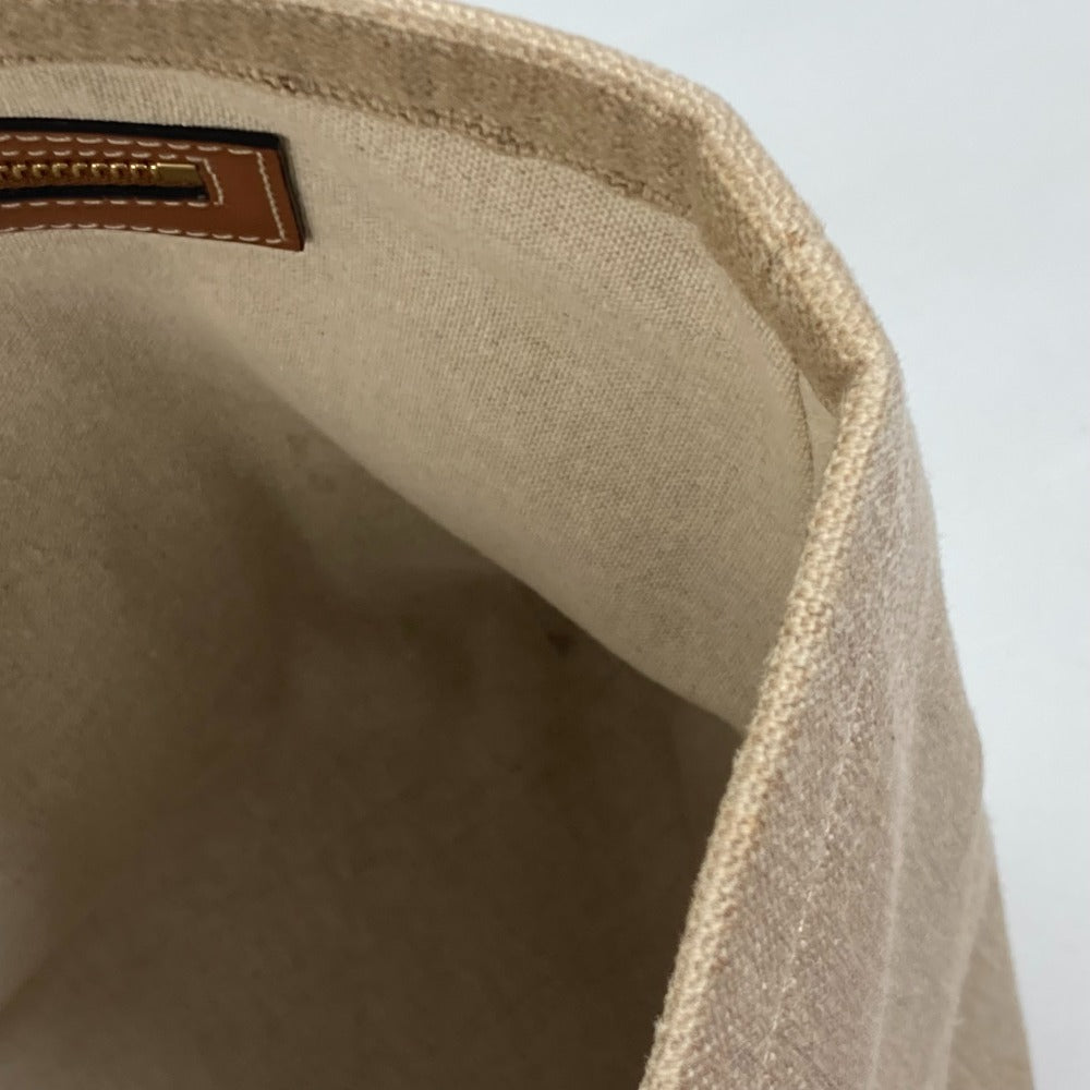 CELINE 19006 Shoulder Bag, Horizontal Cabas Logo Tote Bag, Canvas/Leather, Brown, Women's