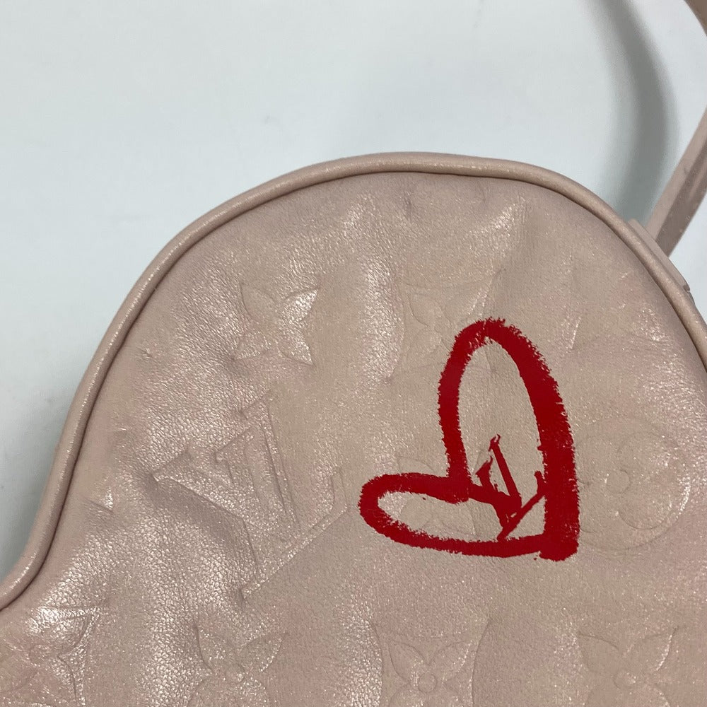LOUIS VUITTON M58738 Monogram Sac Cool Fall in Love Heart Box Bag, Crossbody Pochette Shoulder Bag, Leather, Women's, Light Pink