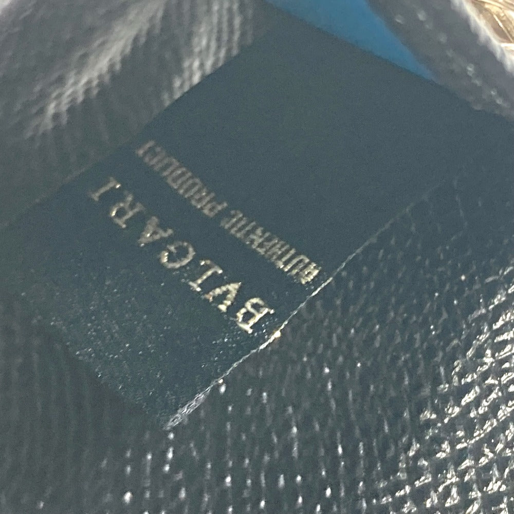 BVLGARI BVLGARI Ring Clip Logo Clip 6-Key Leather Key Case for Men, Black