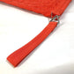 BOTTEGA VENETA 667060 Intrecciato Light Webbing Clutch Bag with Strap, Men's, Orange