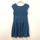 CHANEL P29999 Apparel Sleeveless 07C Coco Mark CC Denim Dress, Cotton, Women's, Blue