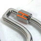 HERMES H logo charm, Ferra à Cheval, horseshoe, horse, horse hoof, Cheval key ring, metal, unisex, silver