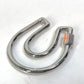 HERMES H logo charm, Ferra à Cheval, horseshoe, horse, horse hoof, Cheval key ring, metal, unisex, silver
